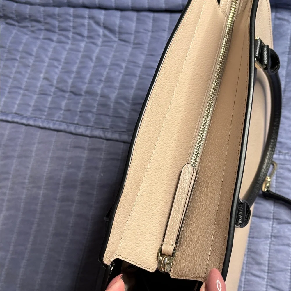 kate spade Two-Tone Blush and Black Satchel - Picture 9 of 16